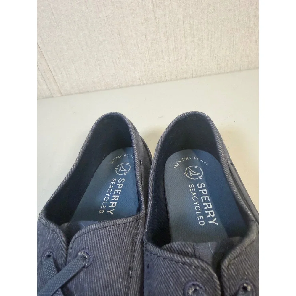 Sperry Womens Seacycled Twill Loafer Casual Shoe - Size 11‎ Navy - STS88787